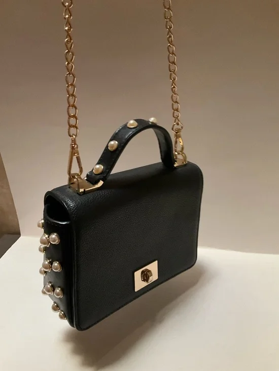 Kate Spade Pearl-Stud Chain Black Crossbody Bag Serrano Place Pearl Maisie MINI - Picture 13 of 14
